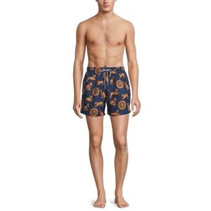 Boardies Gold Lion Swim Trunks Men's Small 5.5" Slate Gray‎ Lined Quick Dry Lux
